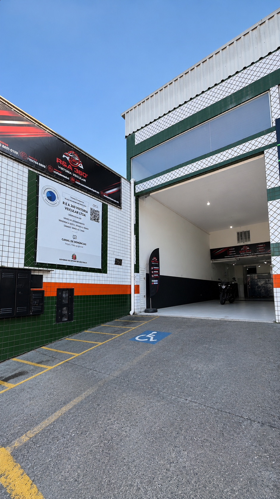 Fachada da R&A 360° Vistoria Veicular em Cajamar